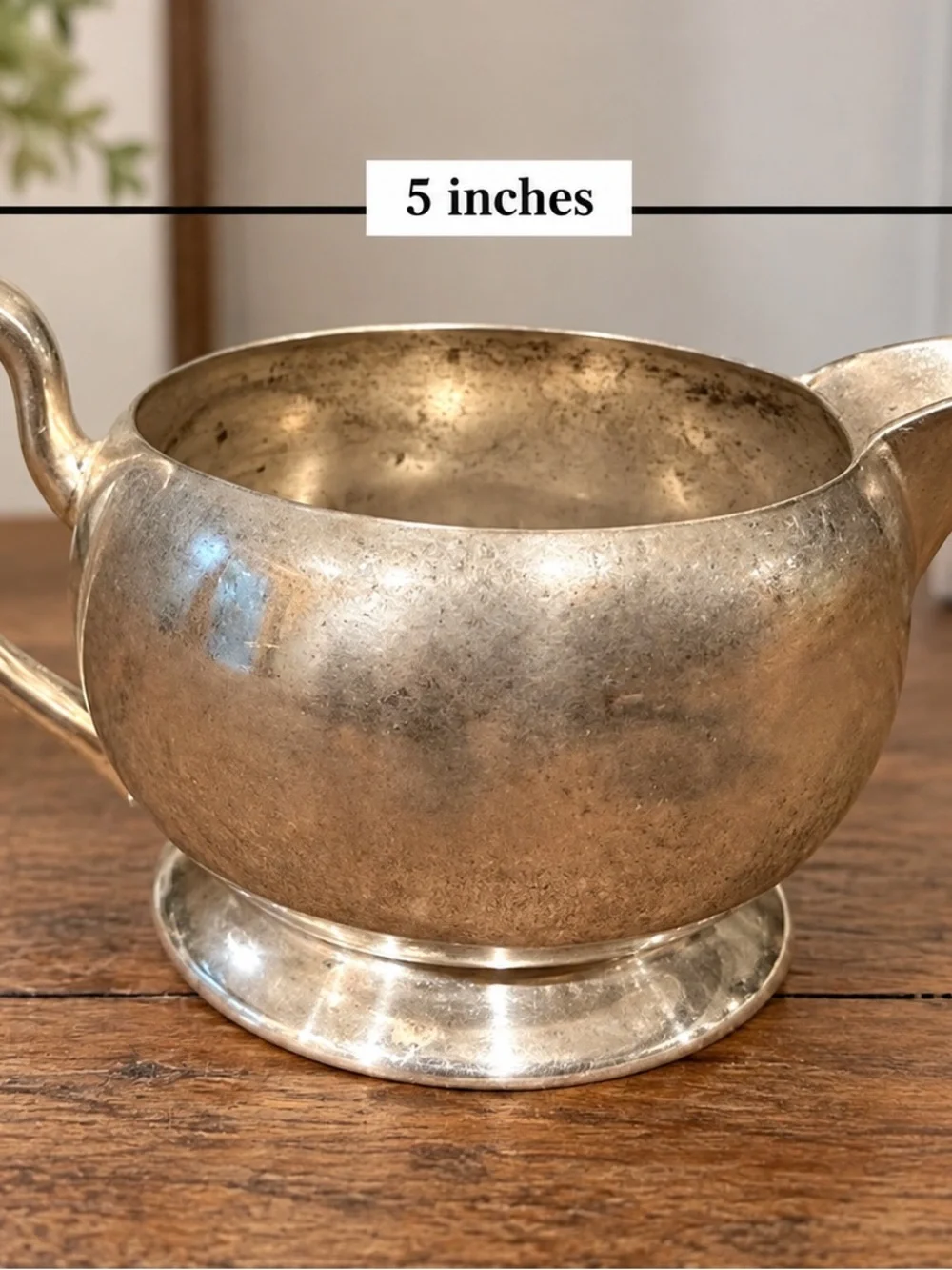 Vintage Academy Silver on Copper Creamer Pitcher Footed Serving Piece